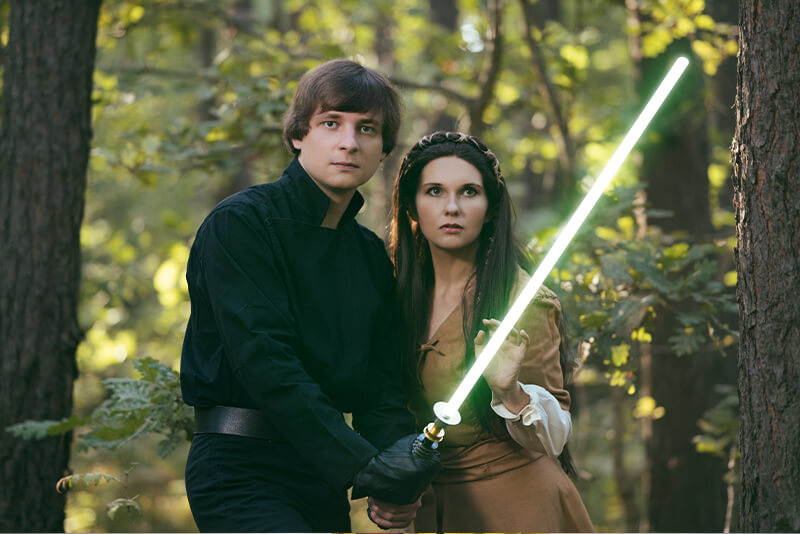 Luke and Leia cosplay, Star Wars